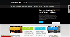 Desktop Screenshot of internetpokercoach.com